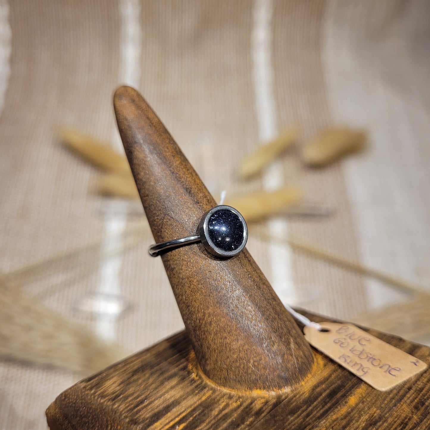 Blue Goldstone Ring