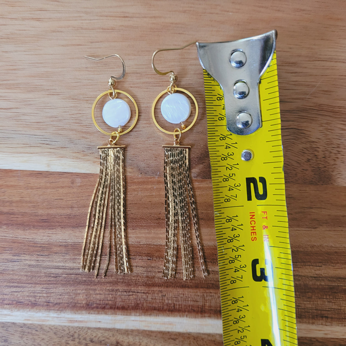 White Mother of Pearl Earrings