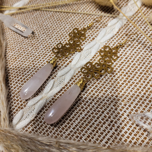 Rose Quartz Earrings