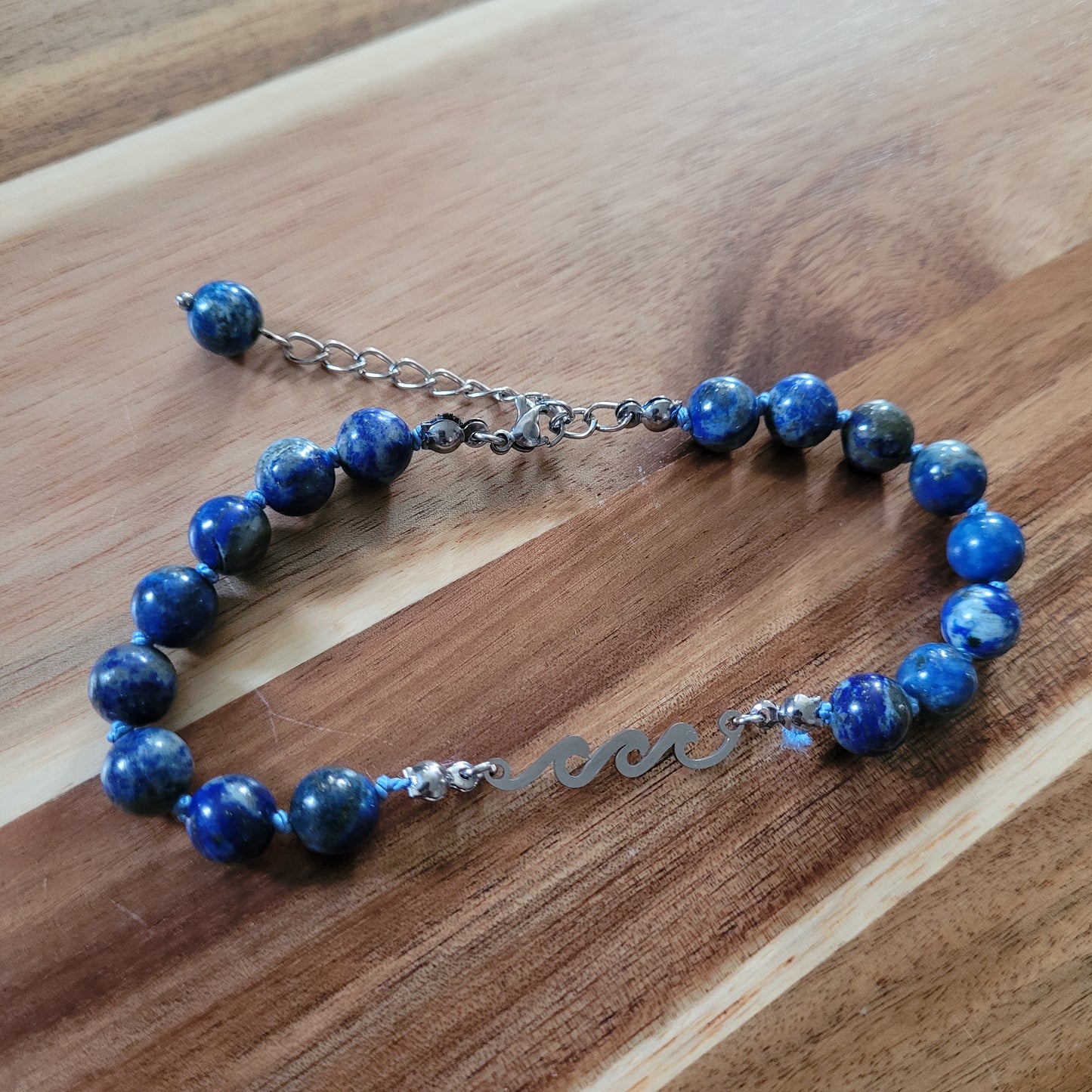 Lapis Lazuli Wave Anklet