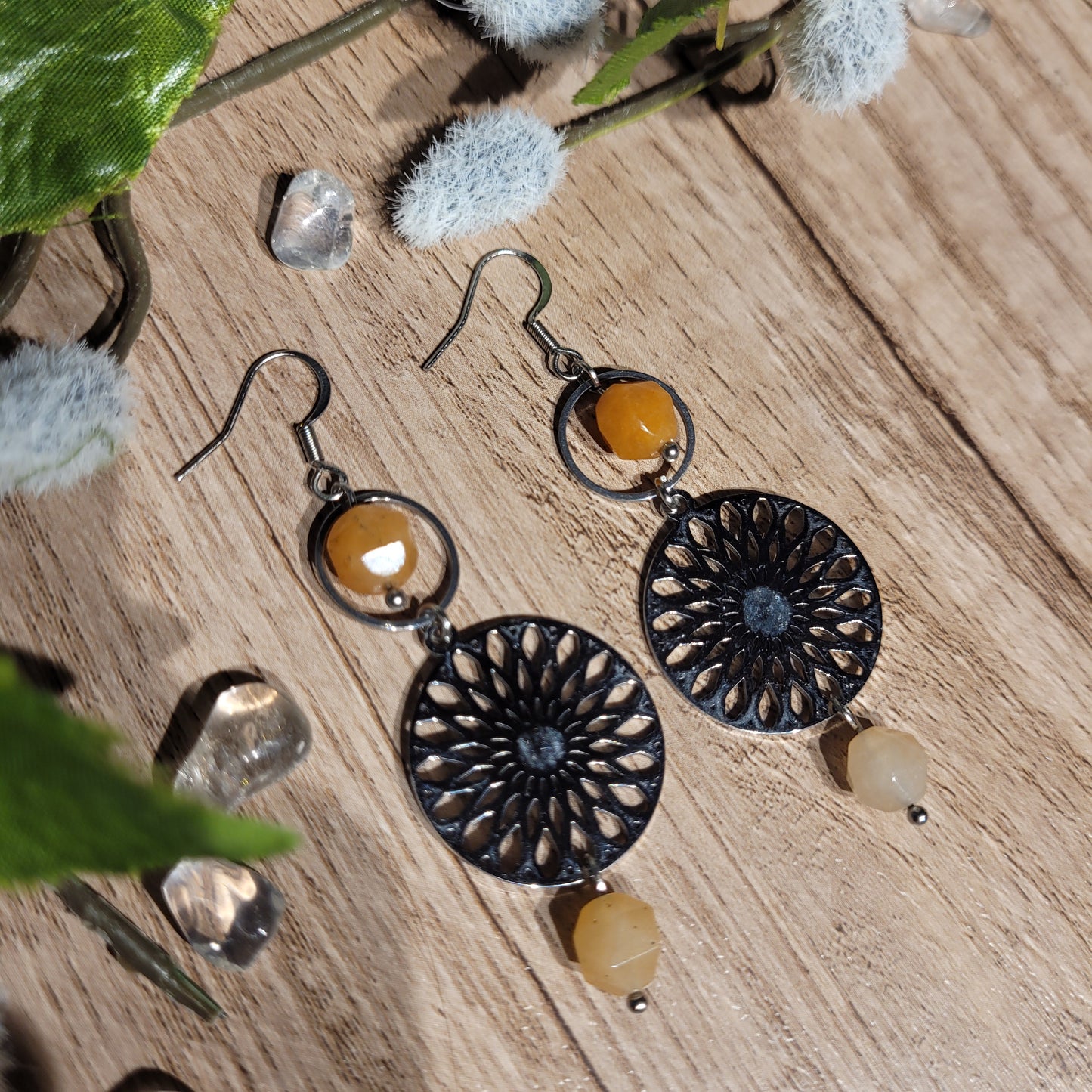 Orange Aventurine Earrings