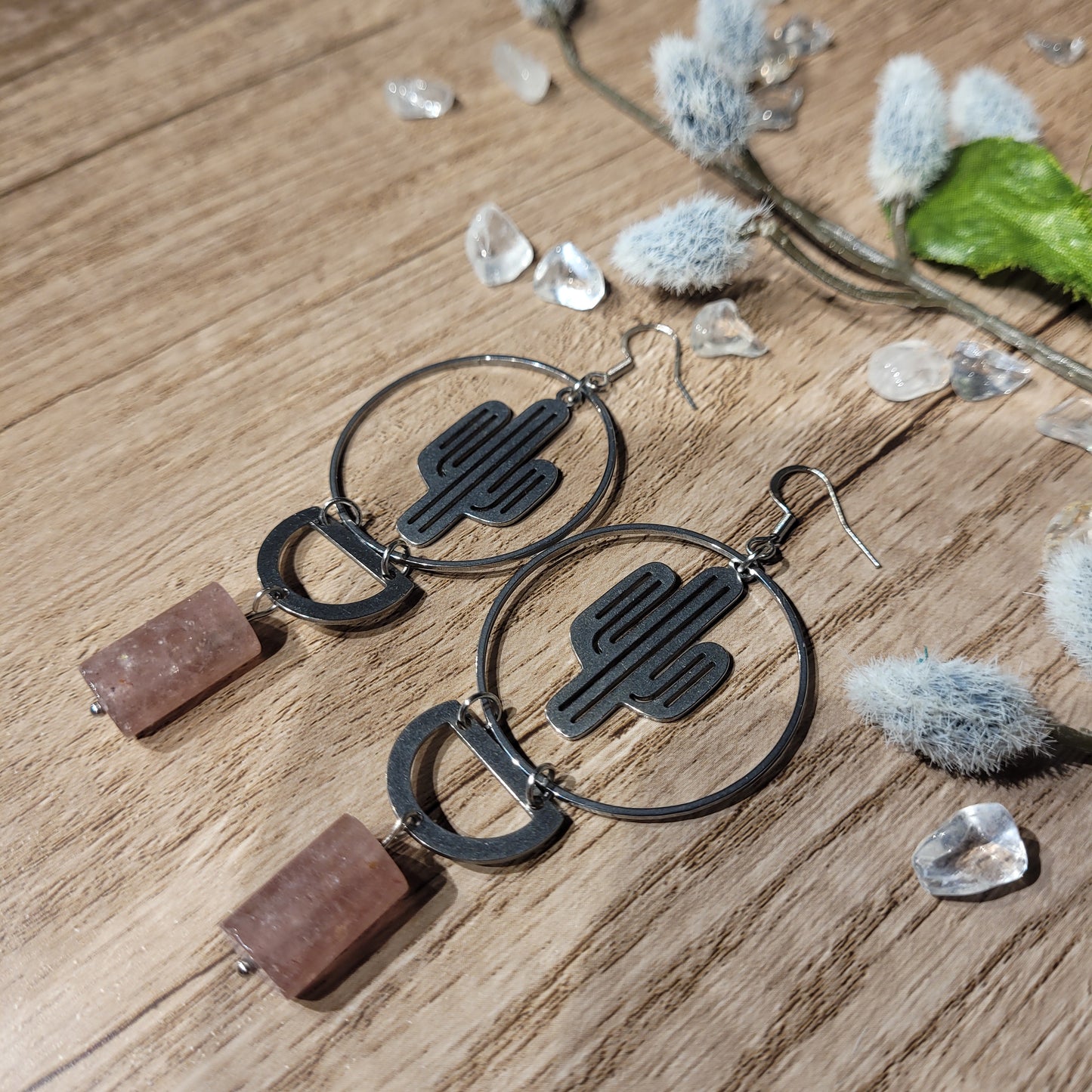 Strawberry Quartz Earrings