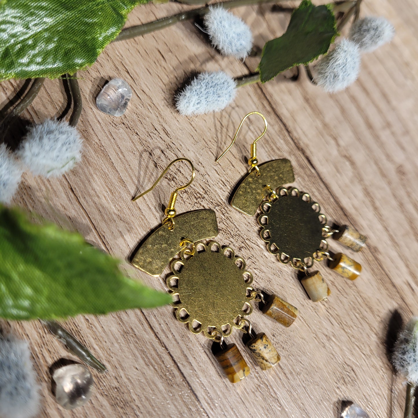 Picture Jasper Earrings