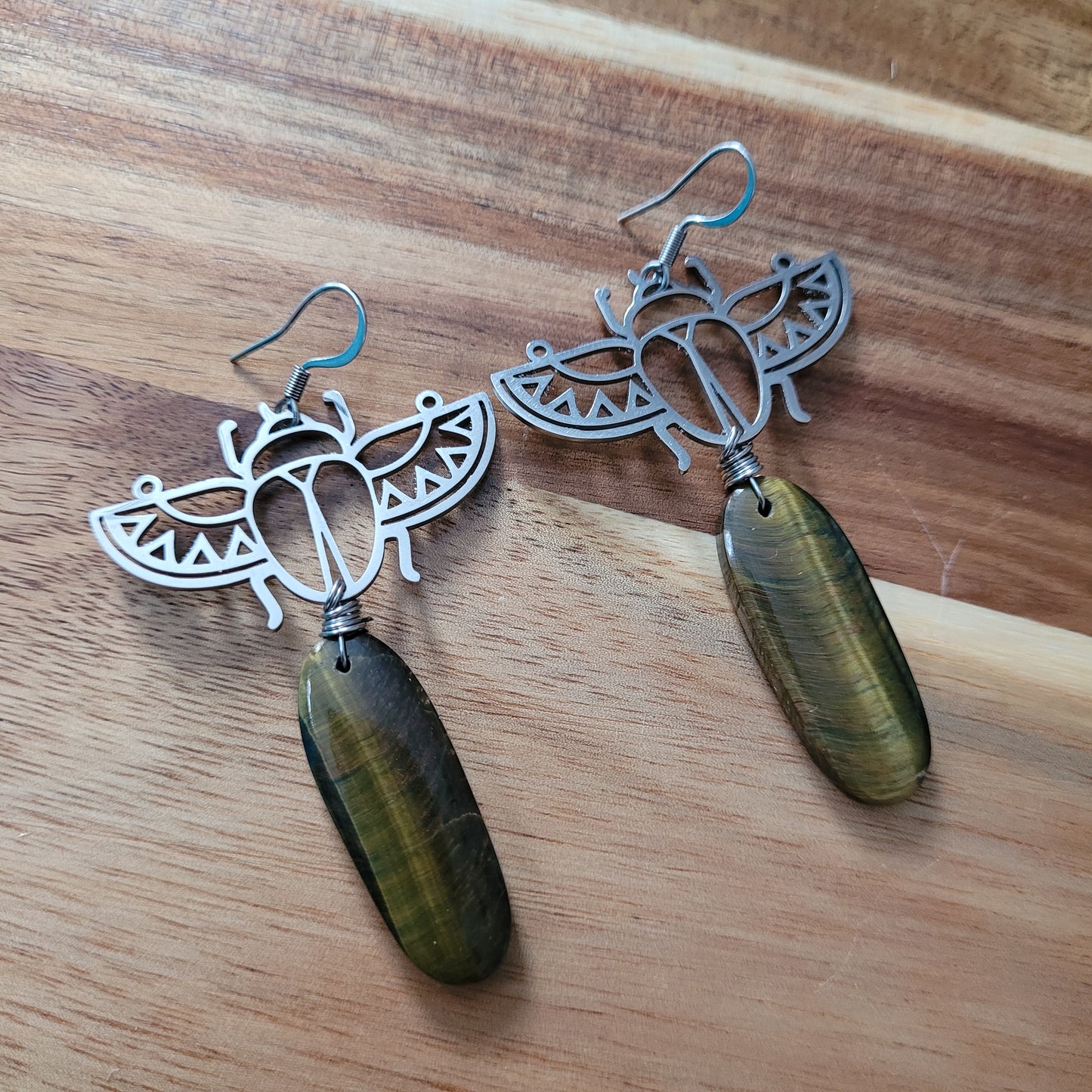 Tigers Eye Earrings