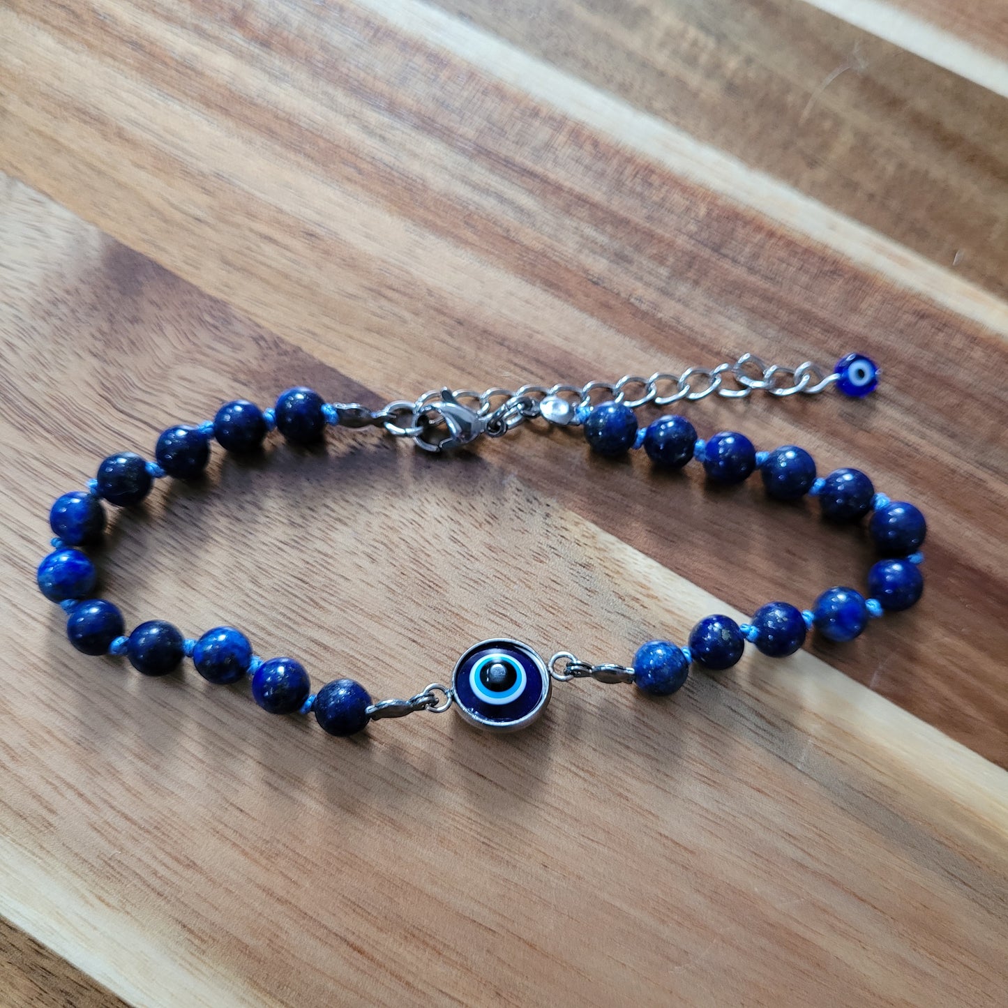 Lapis Lazuli Evil Eye Anklet