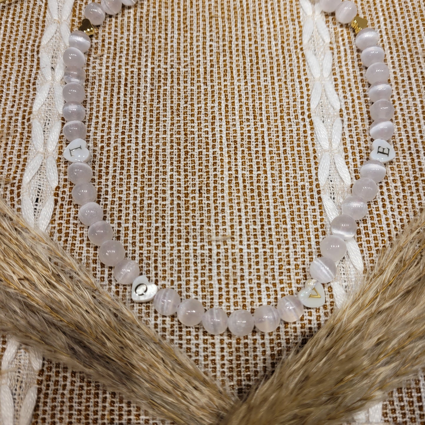 Satin Spar Selenite Love Necklace