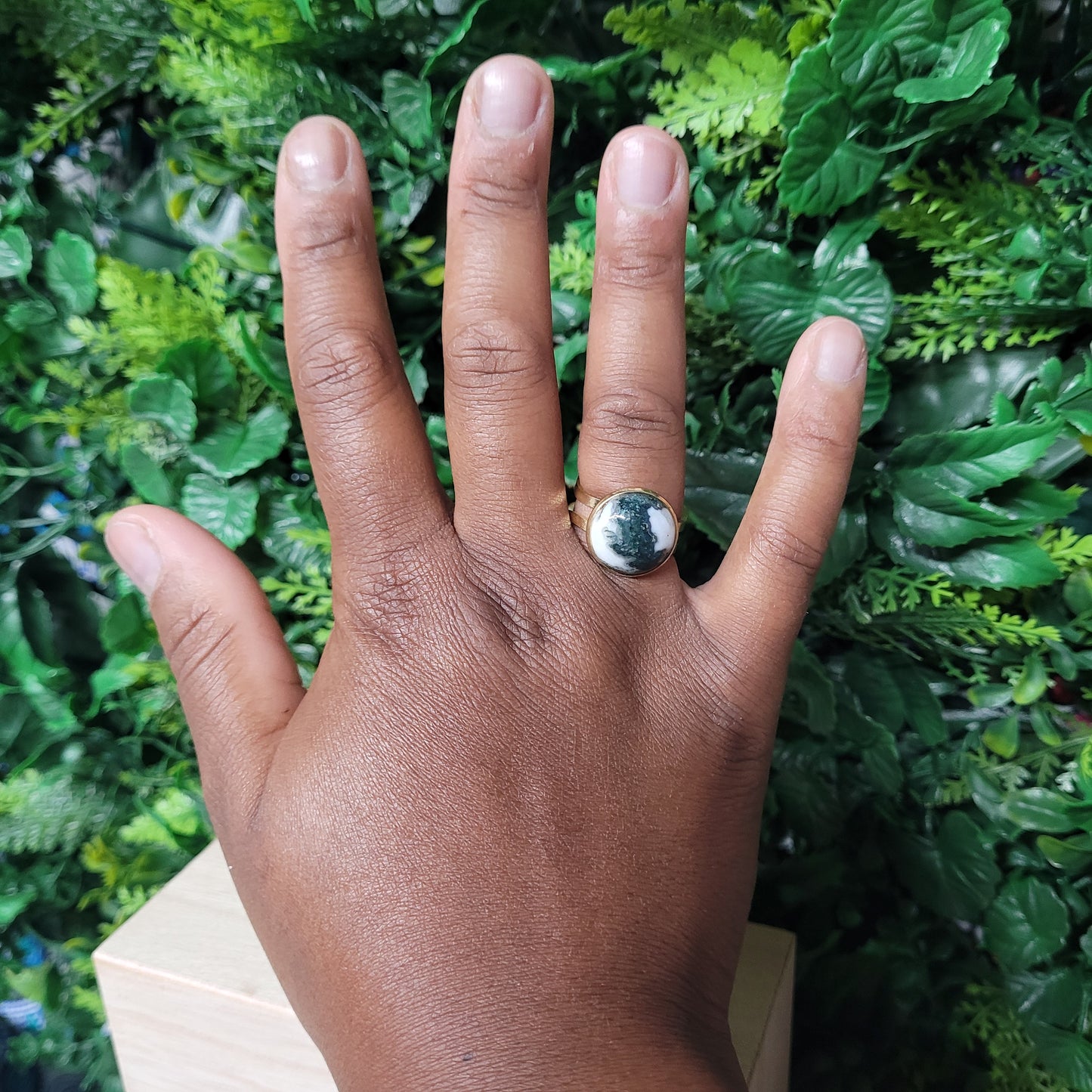 Moss Agate Ring