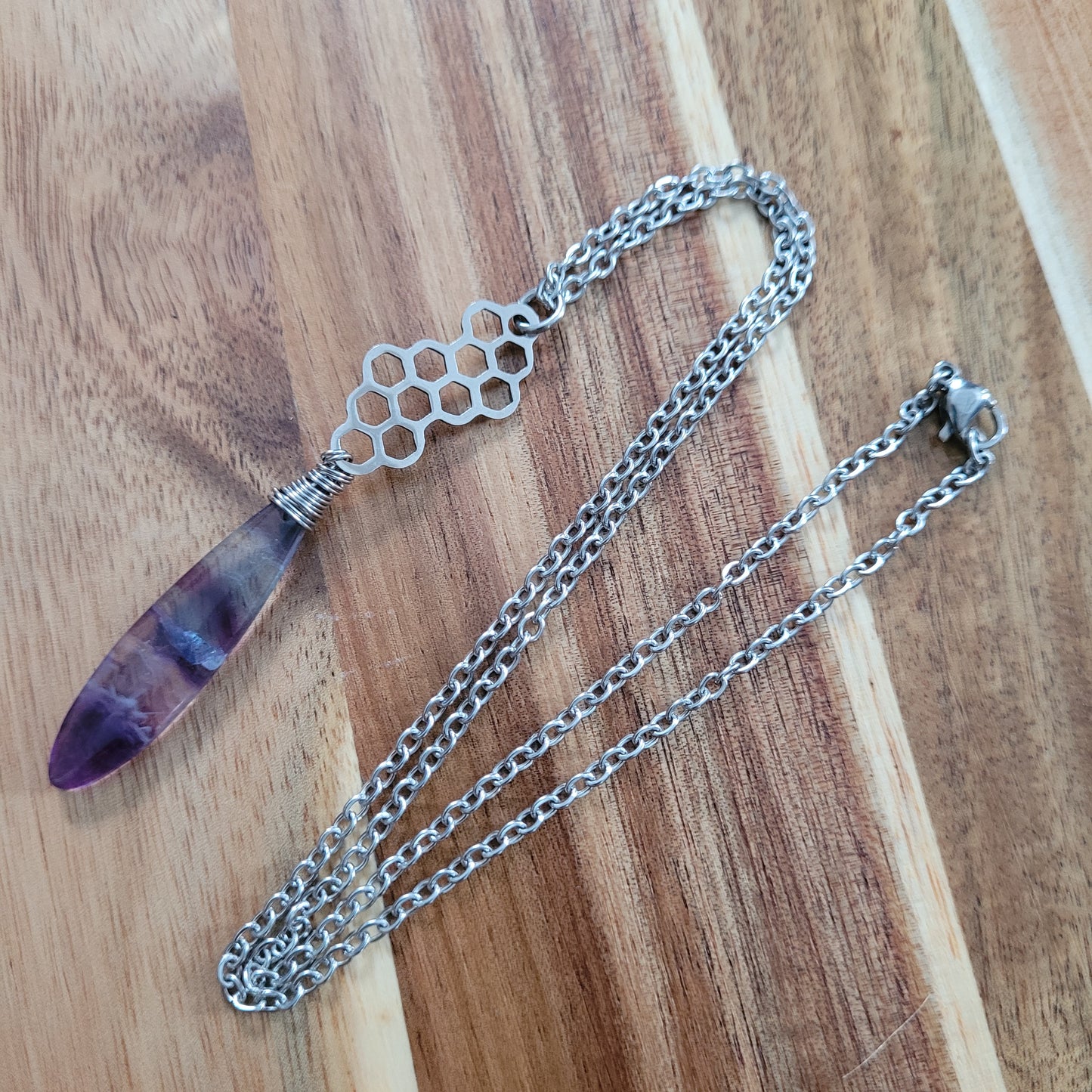 Rainbow Fluorite Necklace