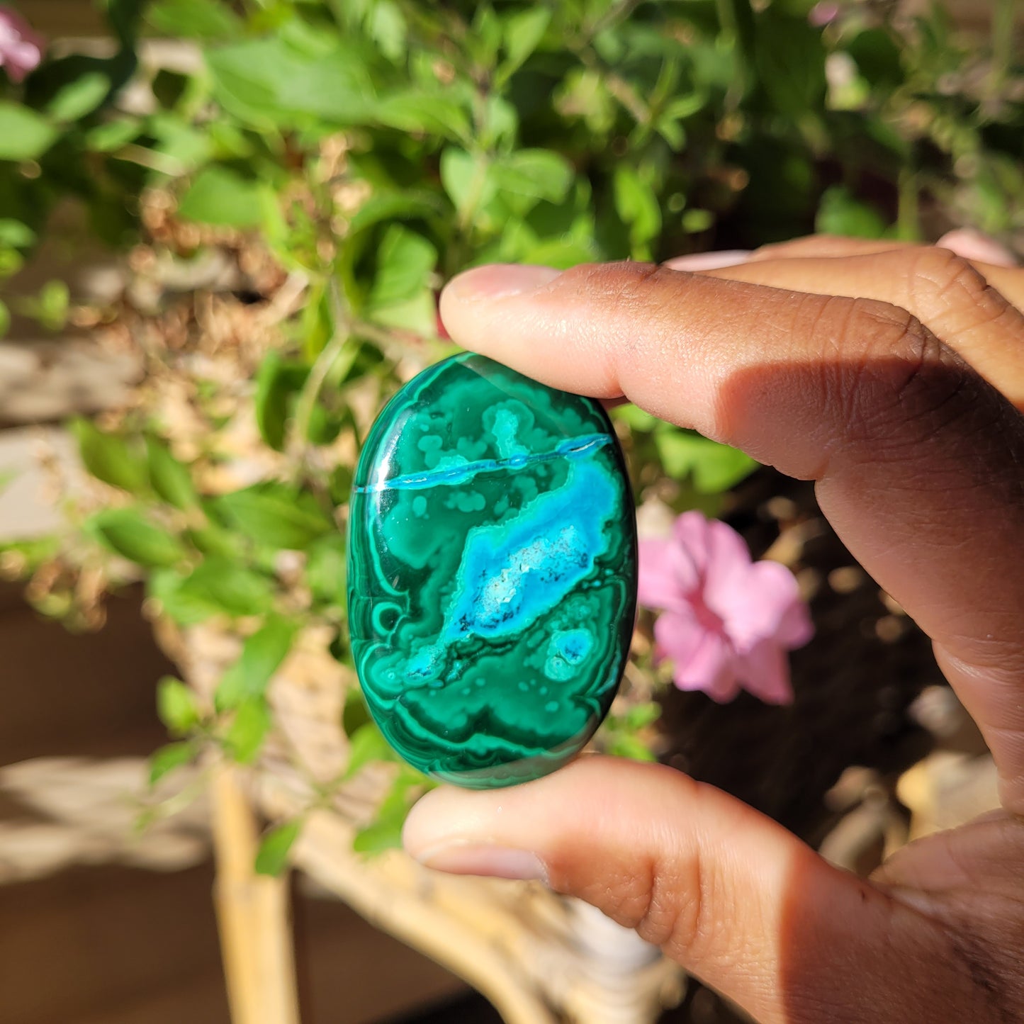 Malachite Palmstone