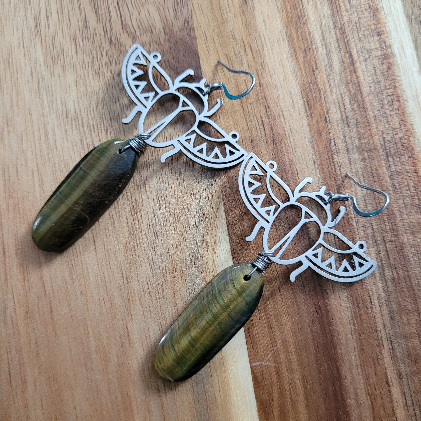 Tigers Eye Earrings