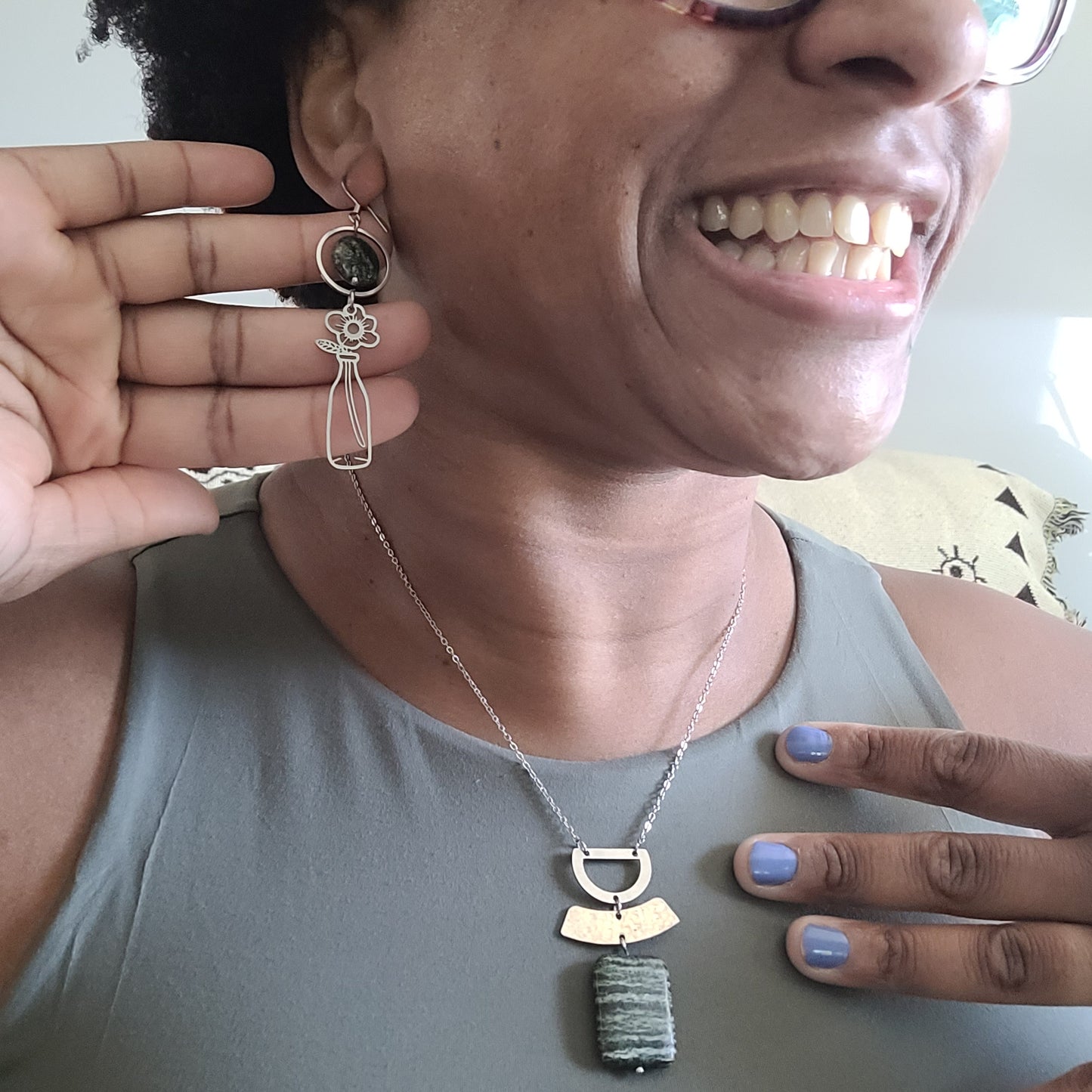 Chrysotile Jewelry Set