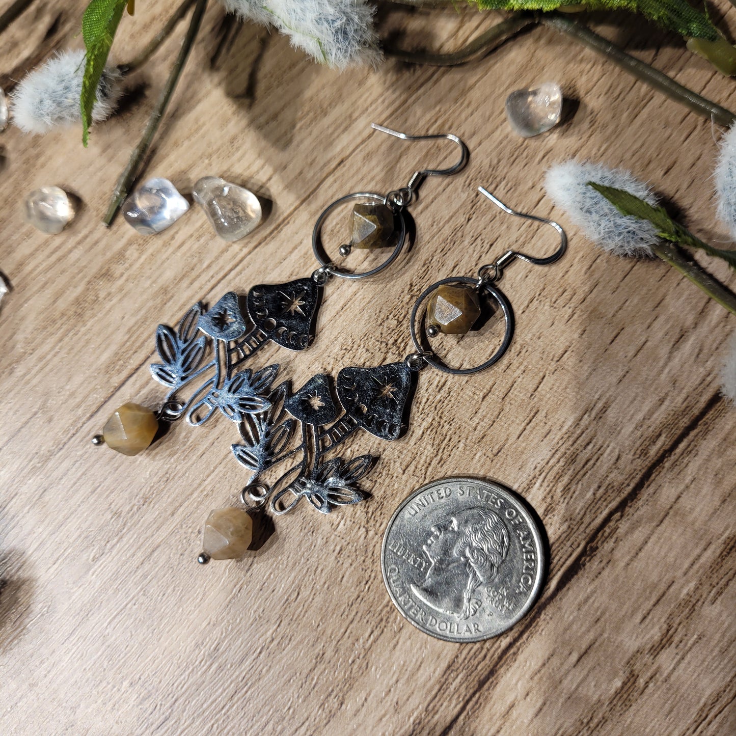 Black Moonstone Earrings