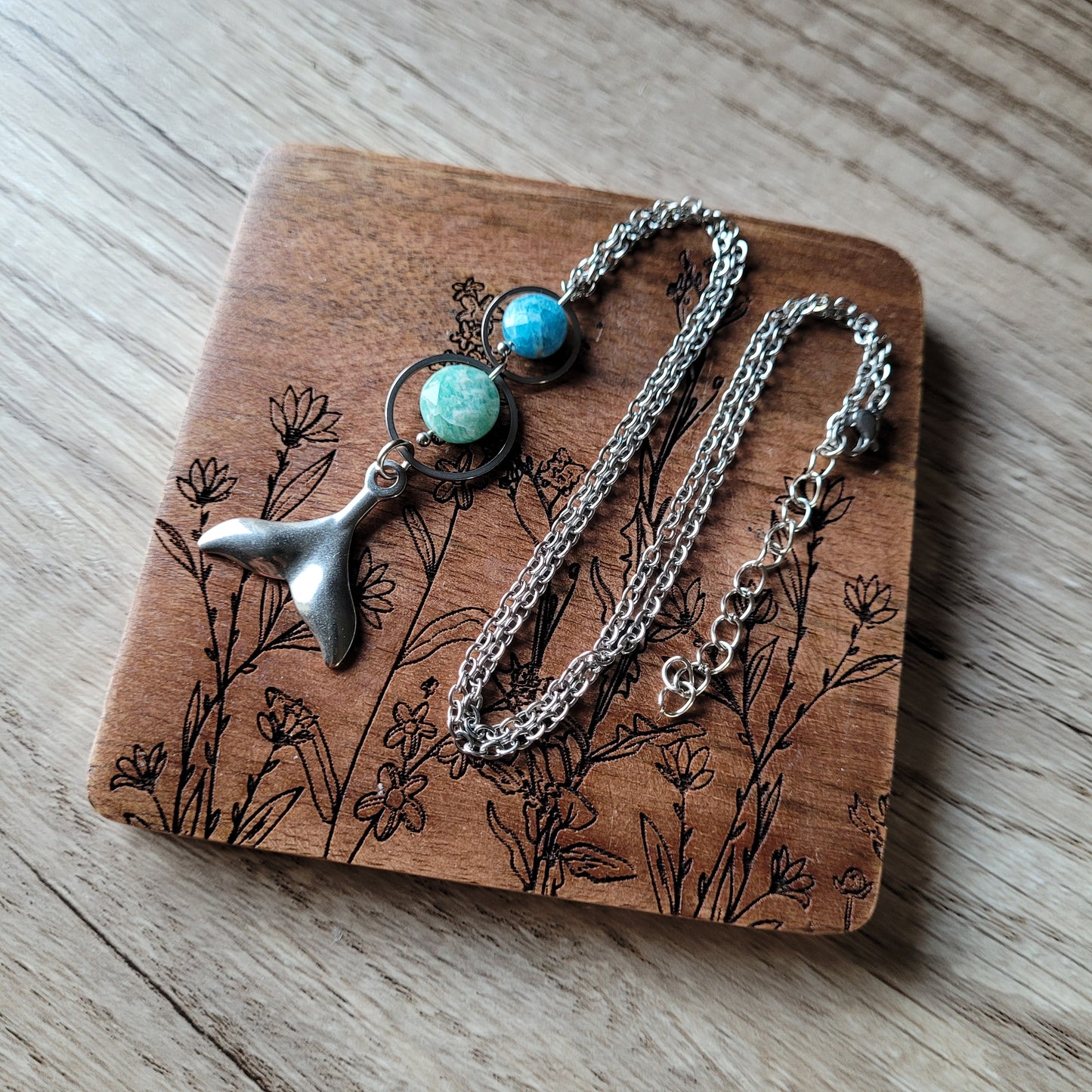 Blue Apatite Amazonite Necklace