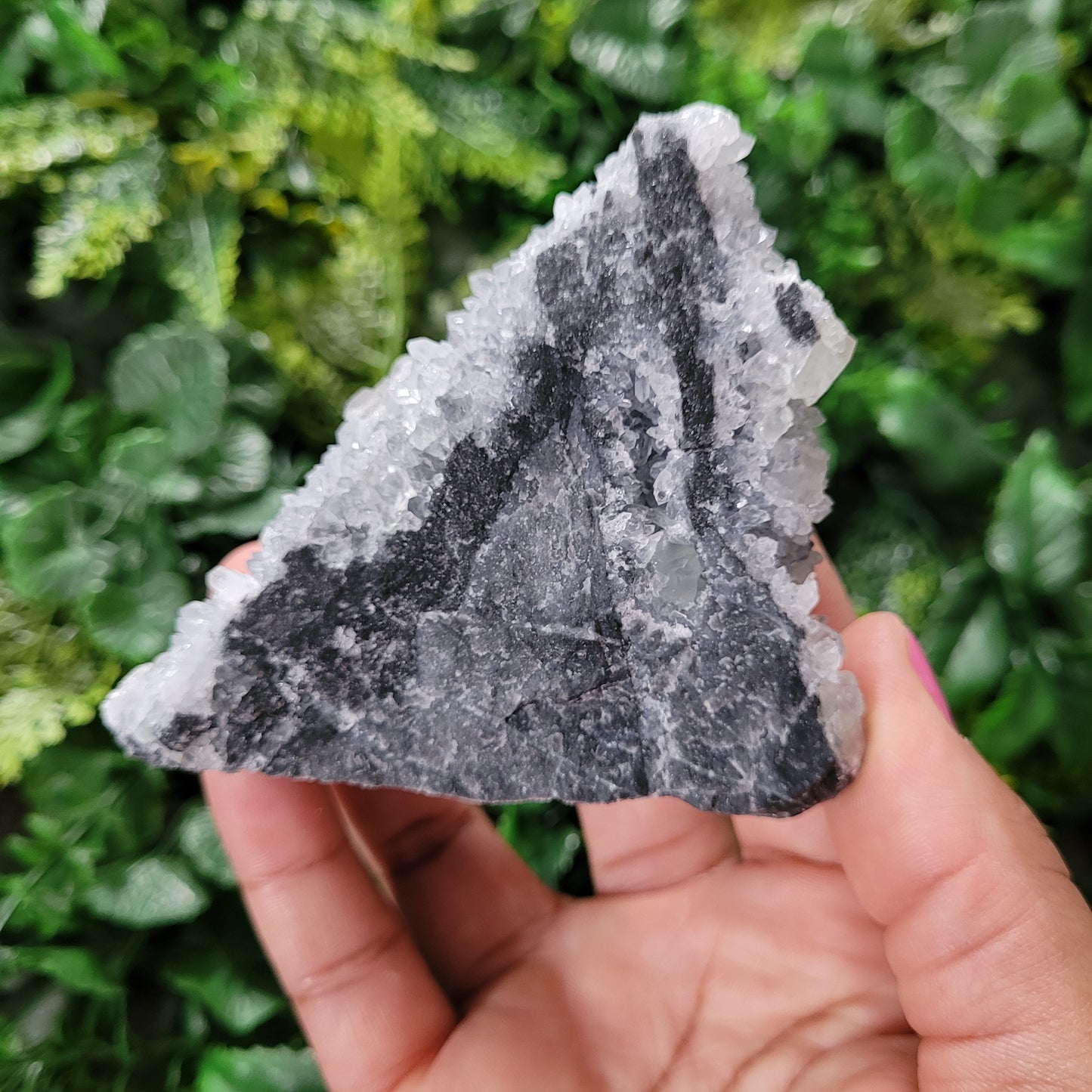 Quartz Fluorite Calcite Black Chalcedony Cluster