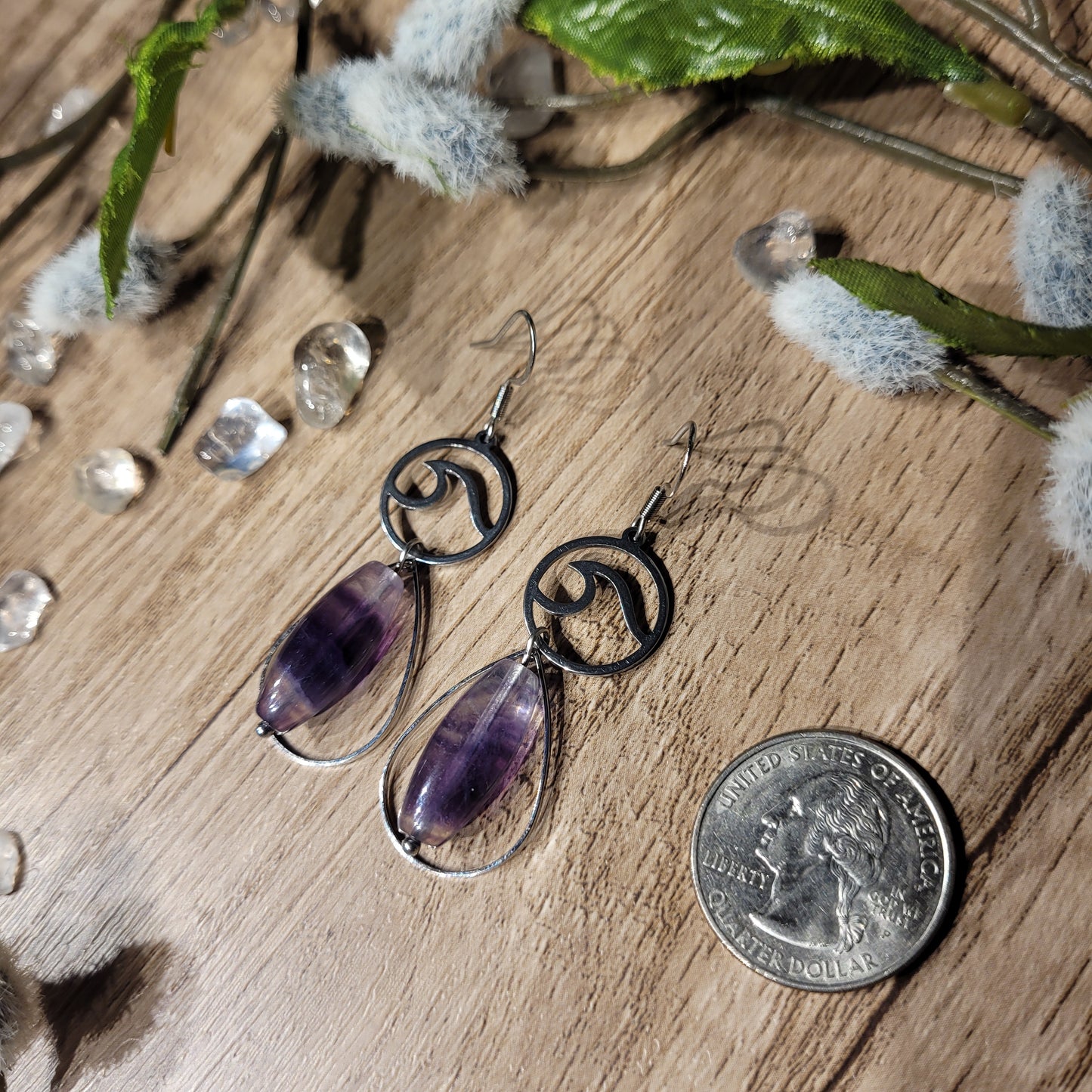 Rainbow Fluorite Earrings