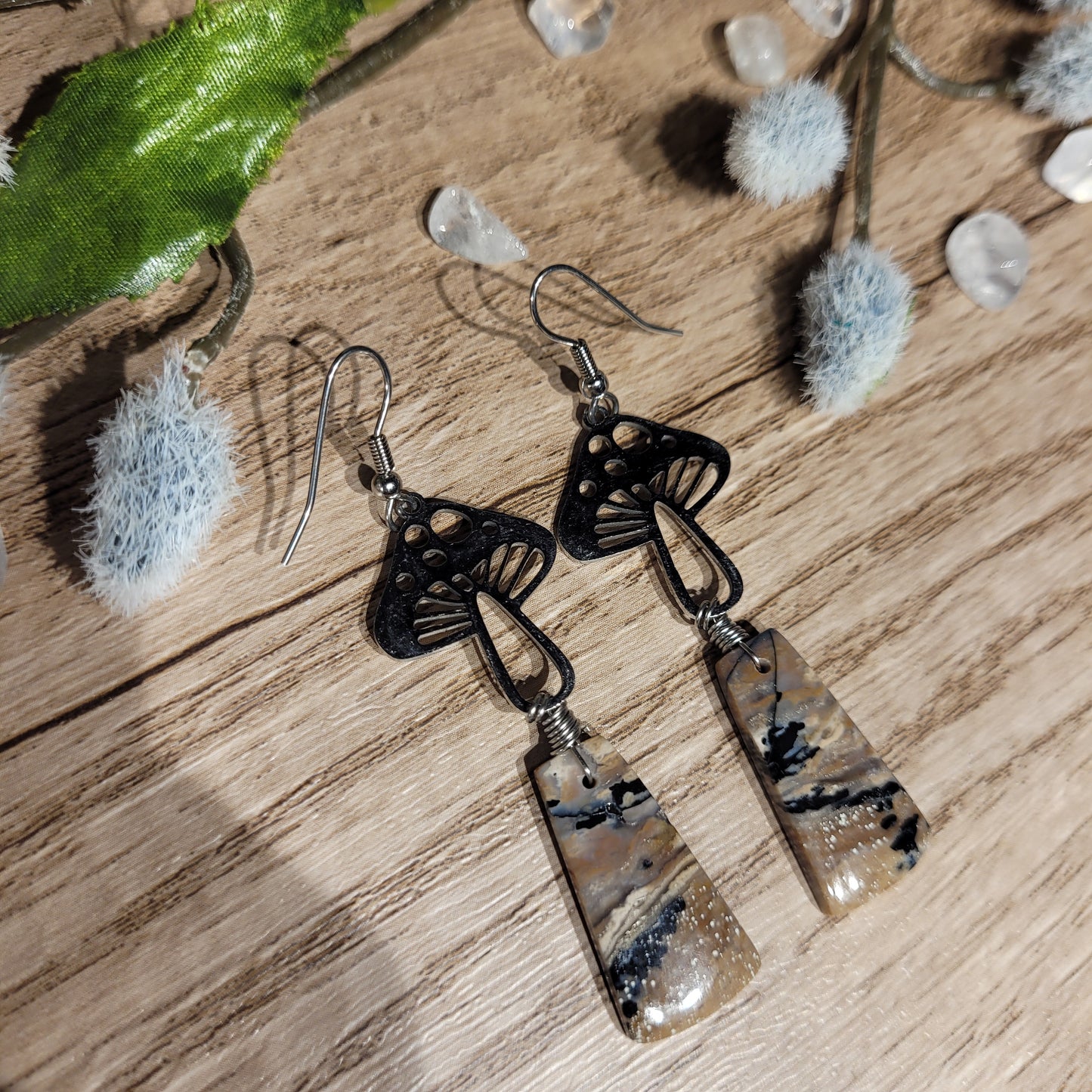 Honey Dendrite Earrings