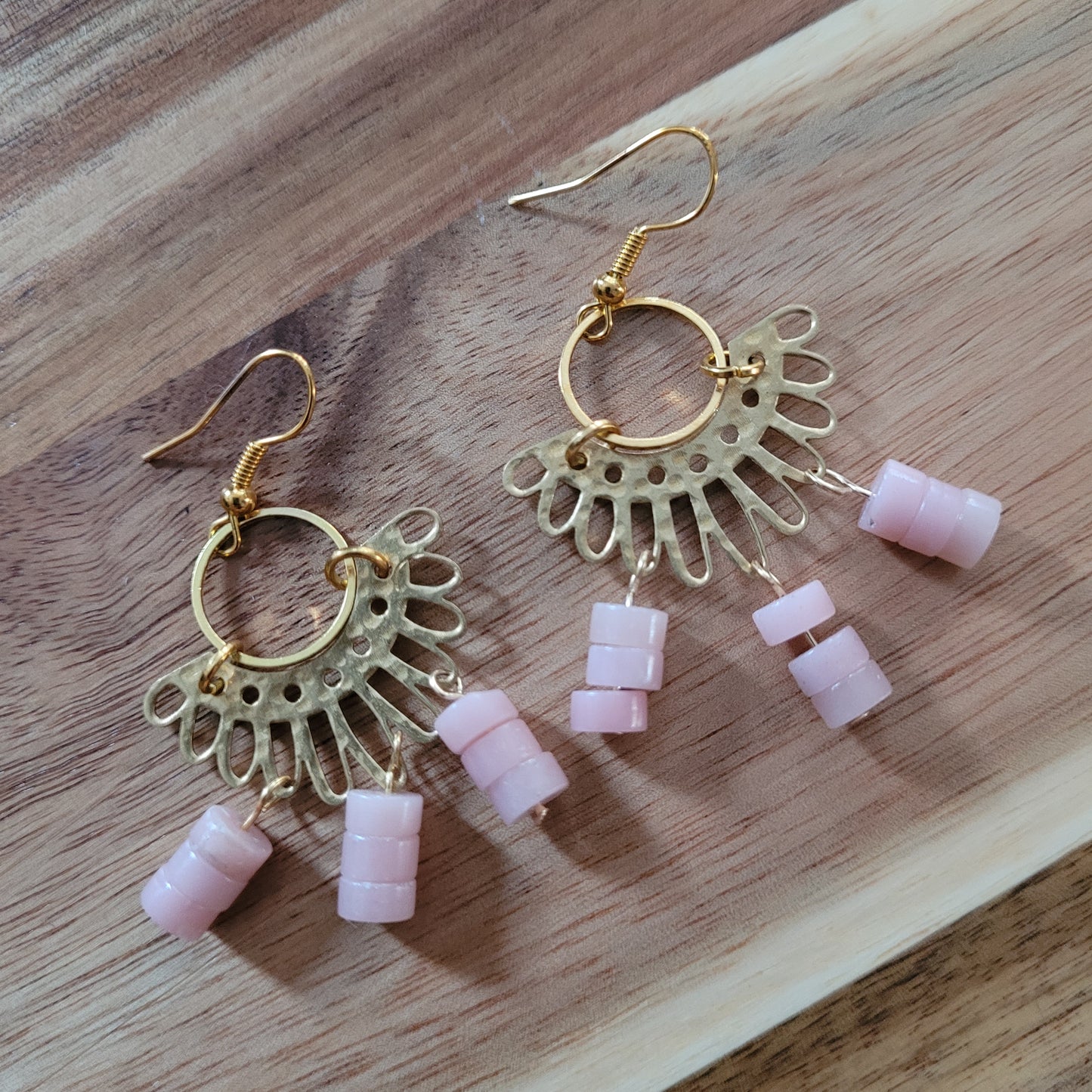 Pink Opal Earrings