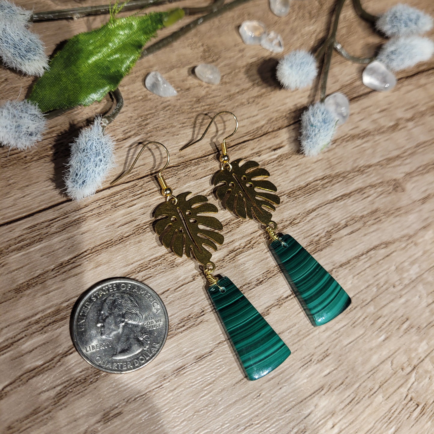 Malachite Earrings