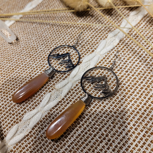 Carnelian Agate Earrings