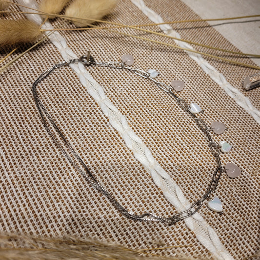 Rose Quartz Mother of Pearl Necklace