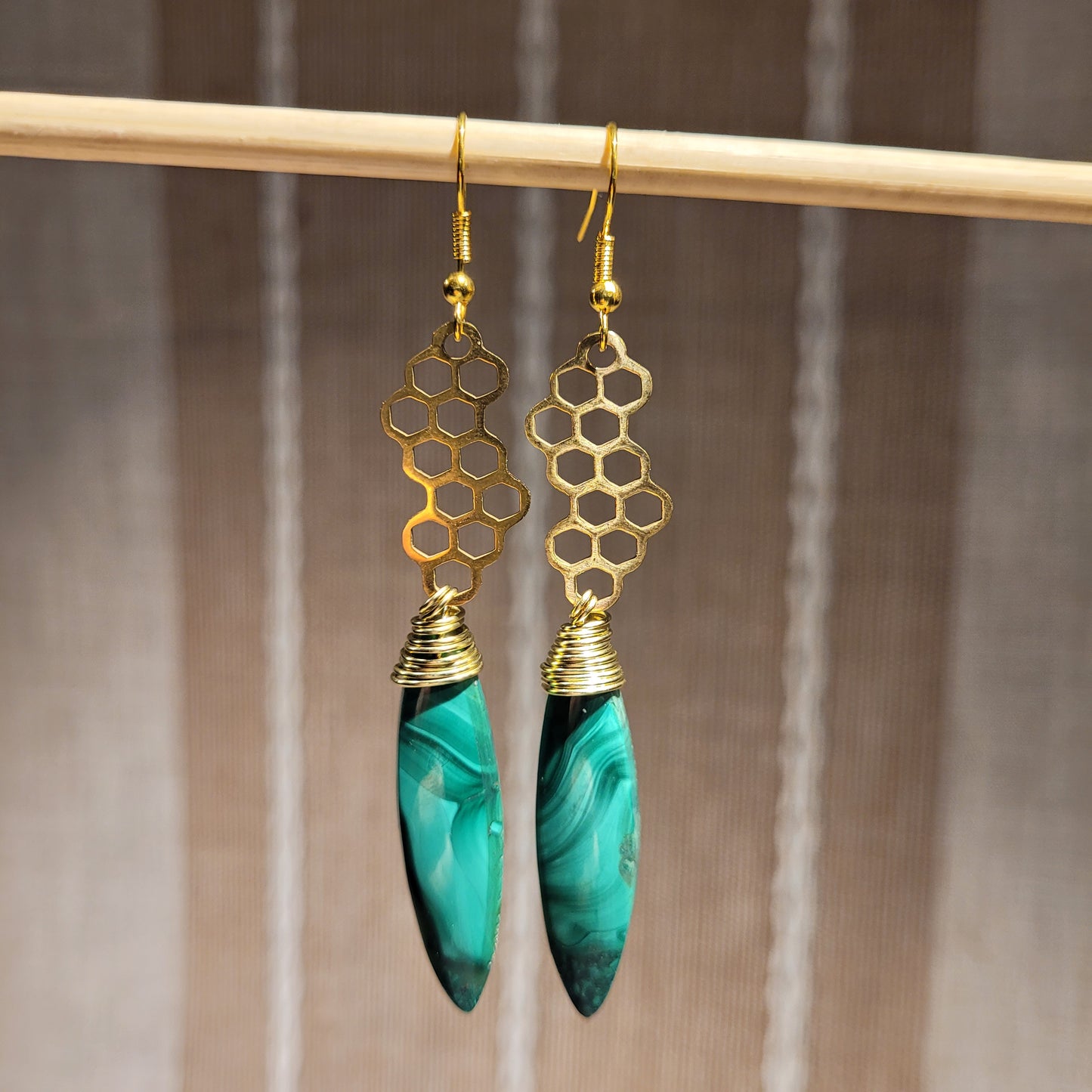 Malachite Earrings