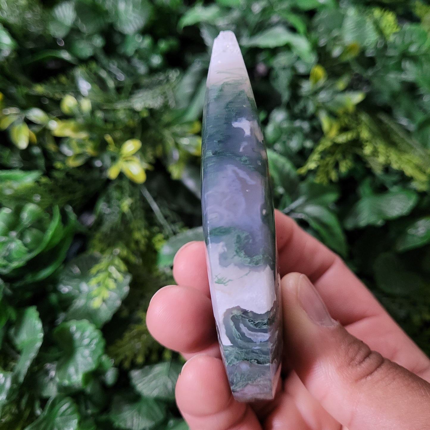 Moss Agate Freeform Flame