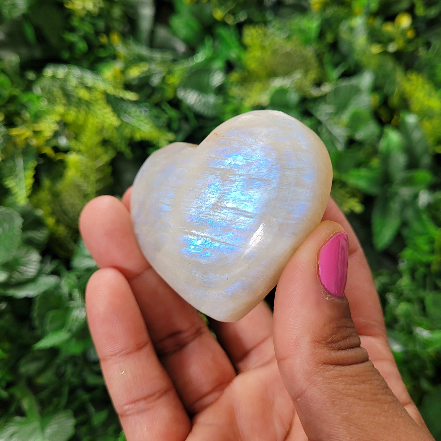 Rainbow Moonstone Heart