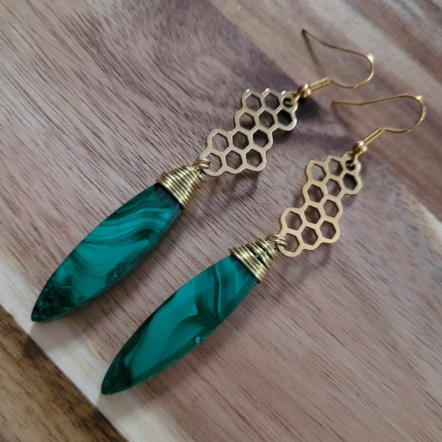 Malachite Earrings