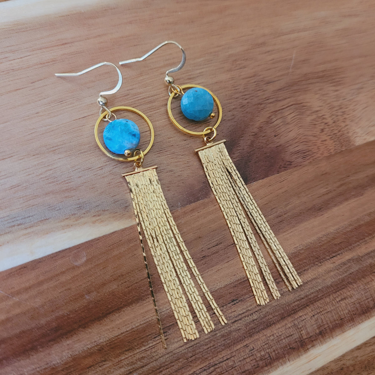 Blue Apatite Earrings