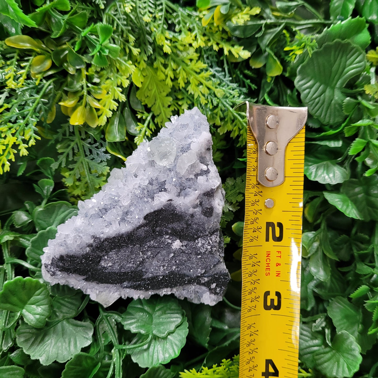 Quartz Fluorite Calcite Black Chalcedony Cluster