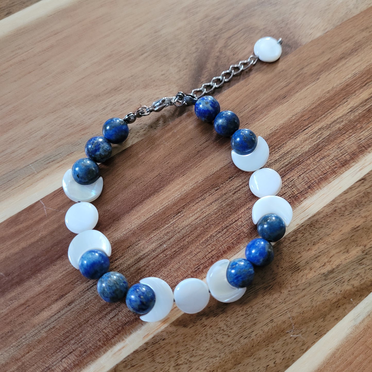 Lapis Lazuli Mother of Pearl Bracelet