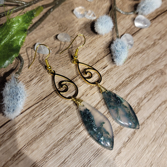 Moss Agate Earrings