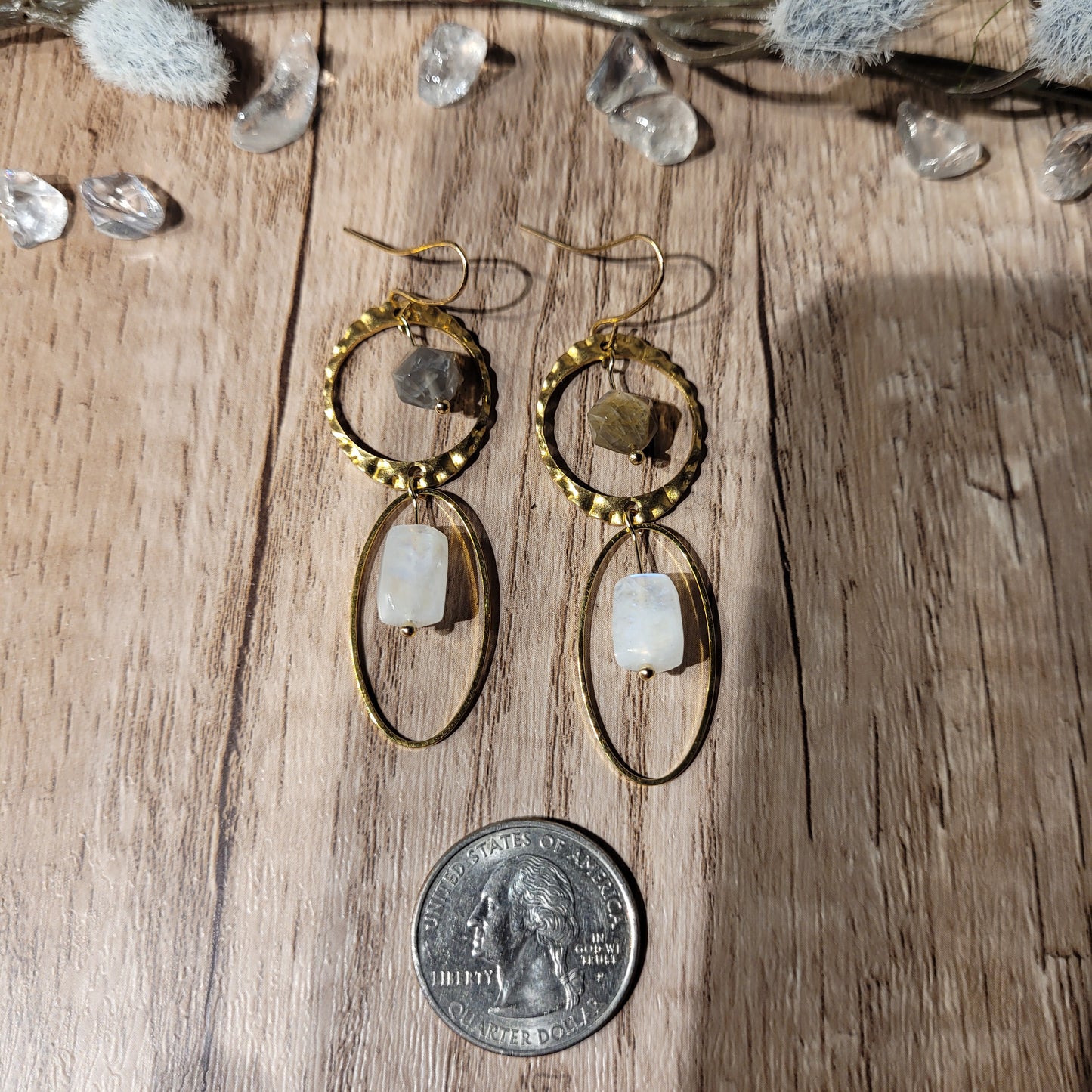 Multi Moonstone Earrings