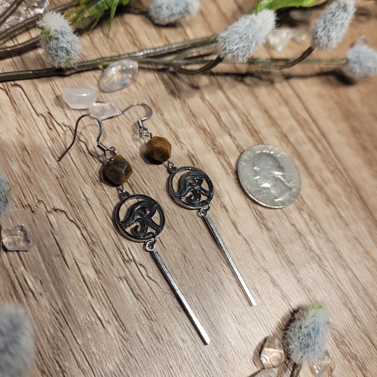 Black Moonstone Earrings