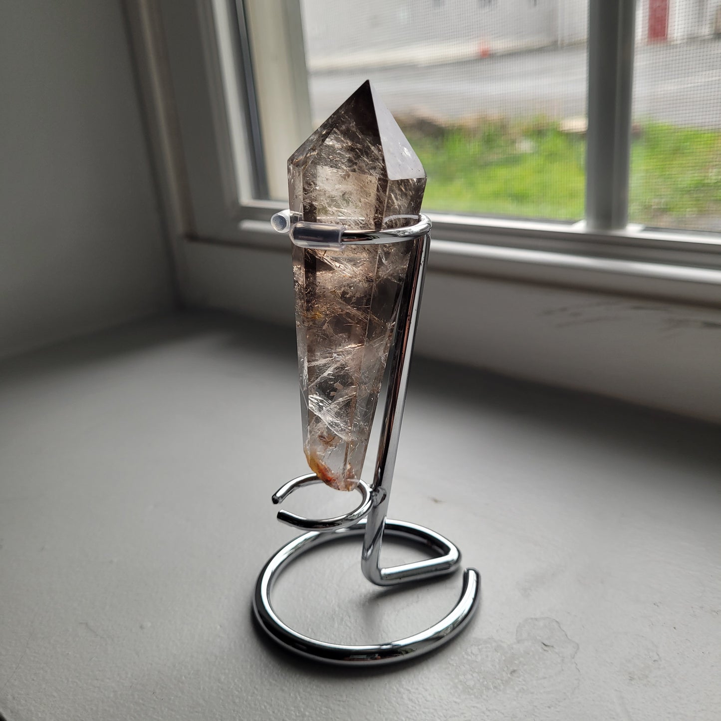 Smoky Quartz Scepter with Stand