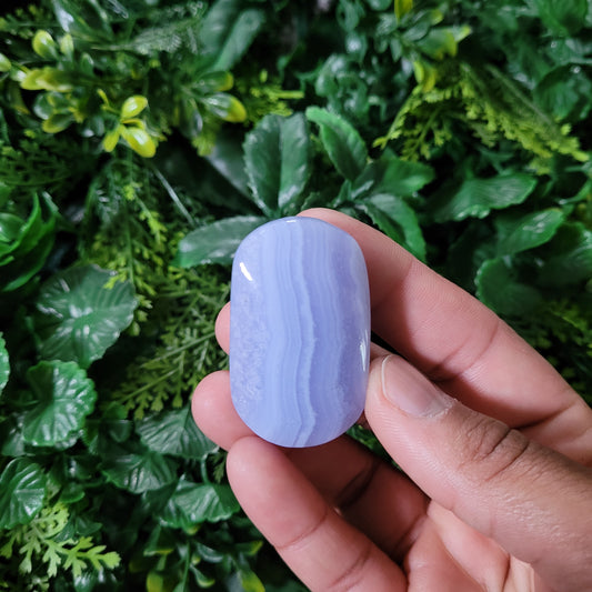 Blue Lace Agate Palmstone