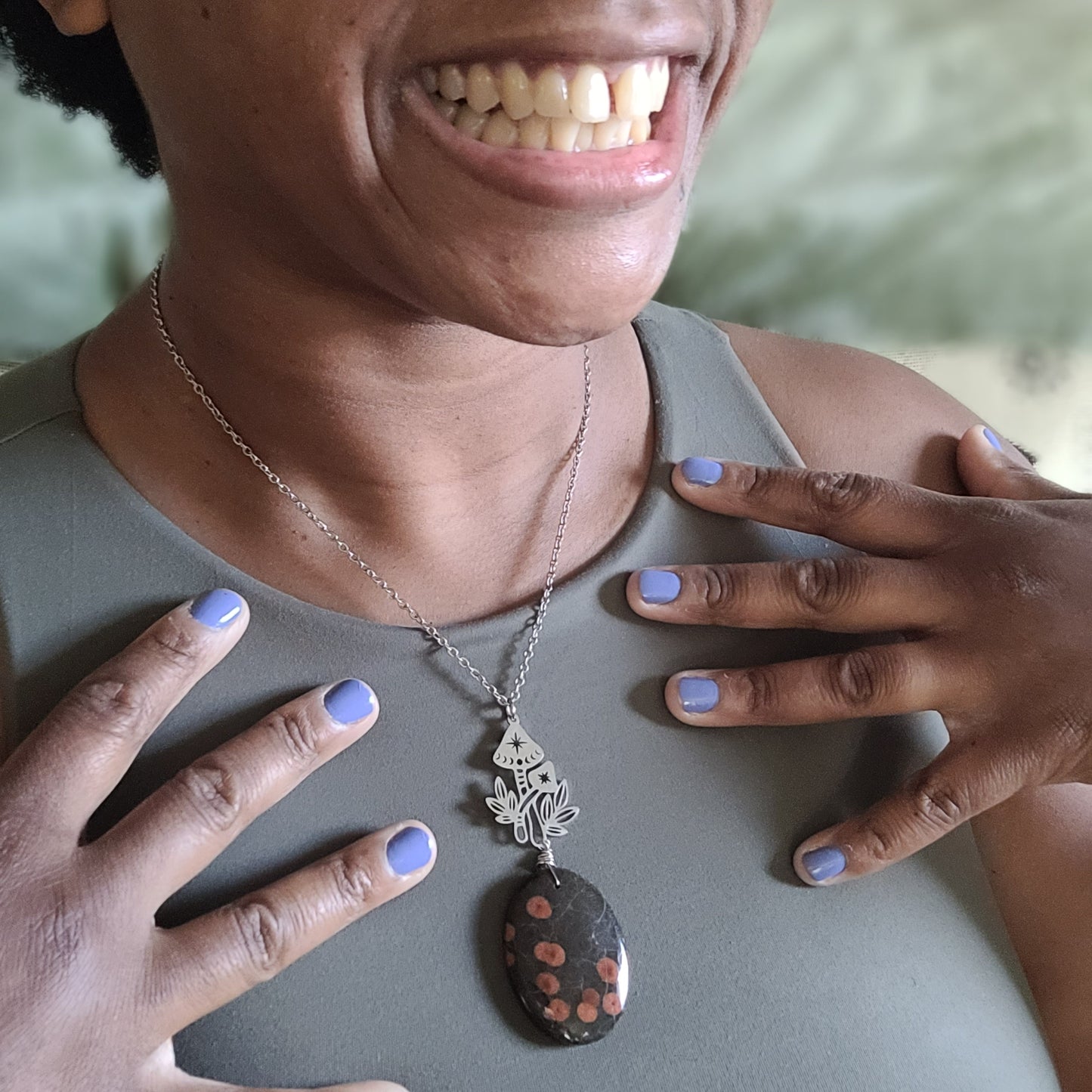 Peanut Obsidian Necklace