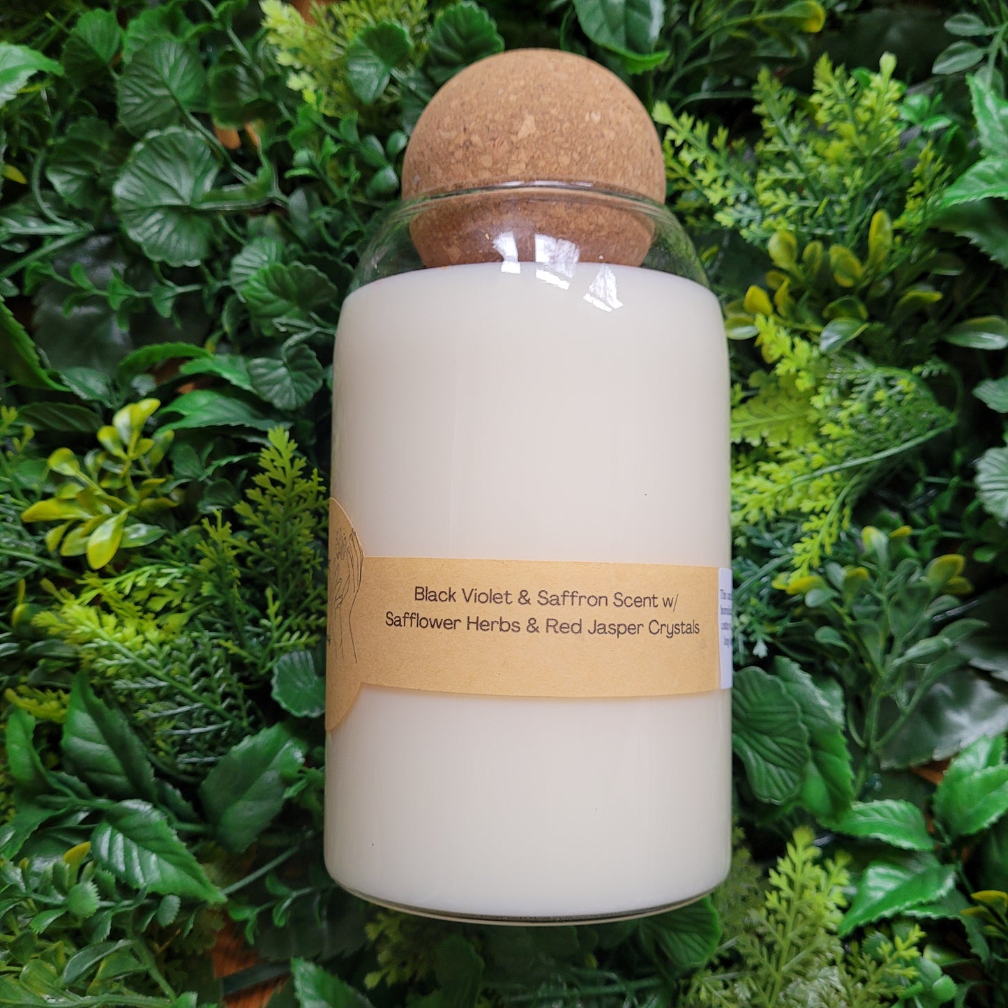 Black Violet and Saffron Candle