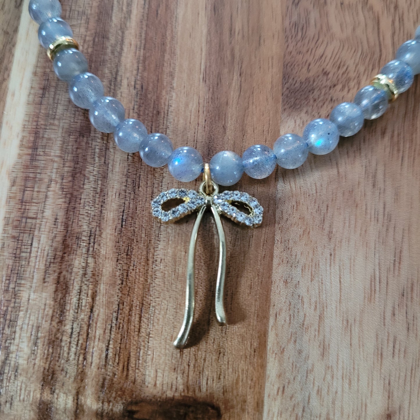 Labradorite Bow Necklace