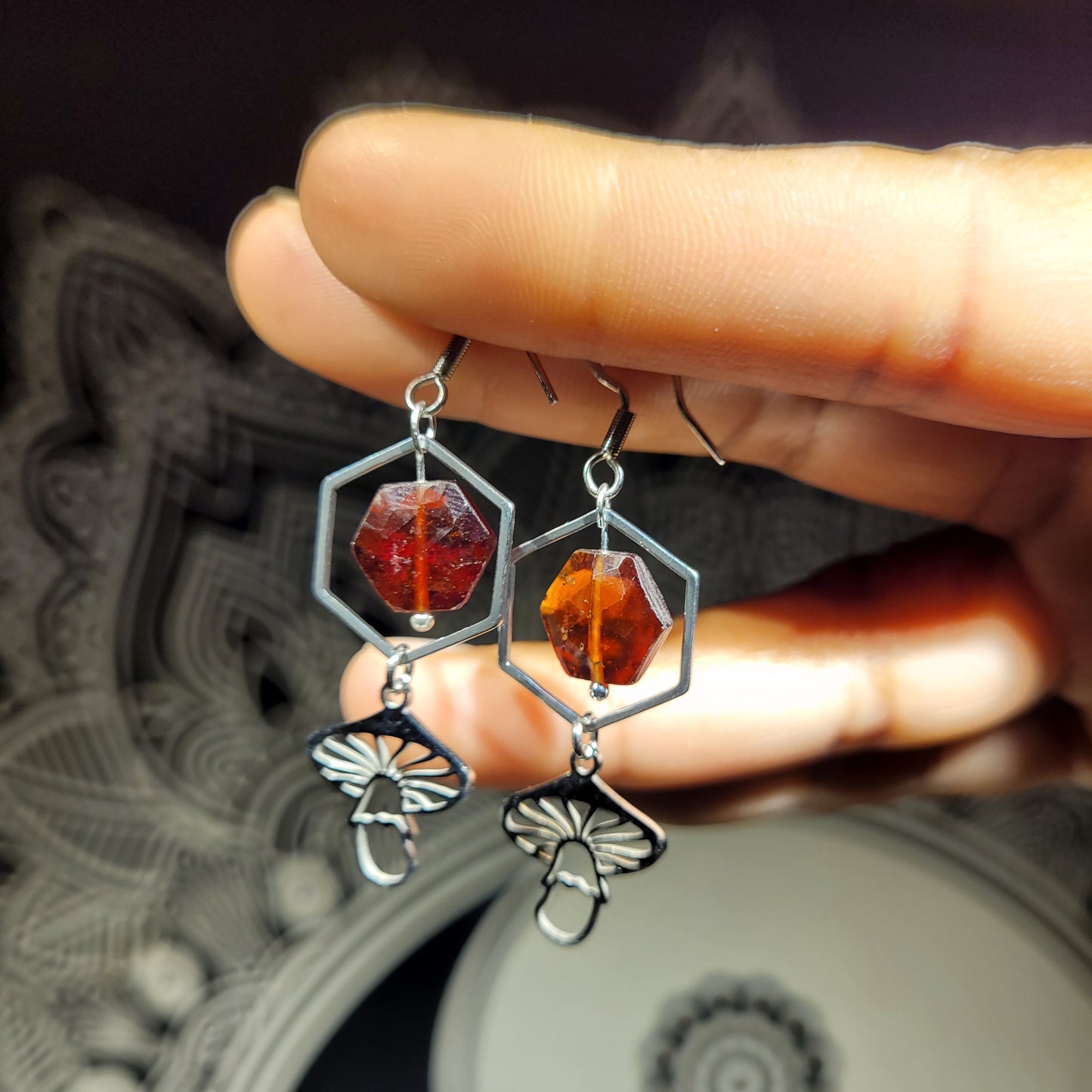 Hessonite Garnet Earrings