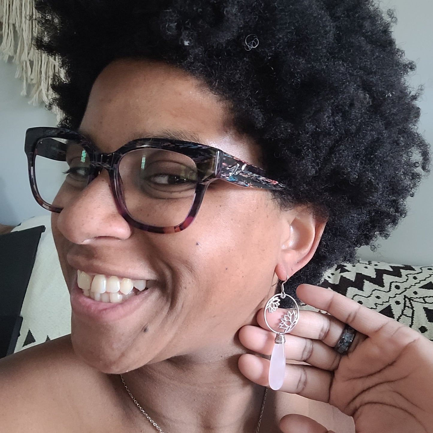 Rose Quartz Earrings