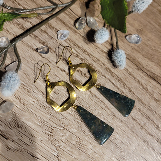 Moss Agate Earrings