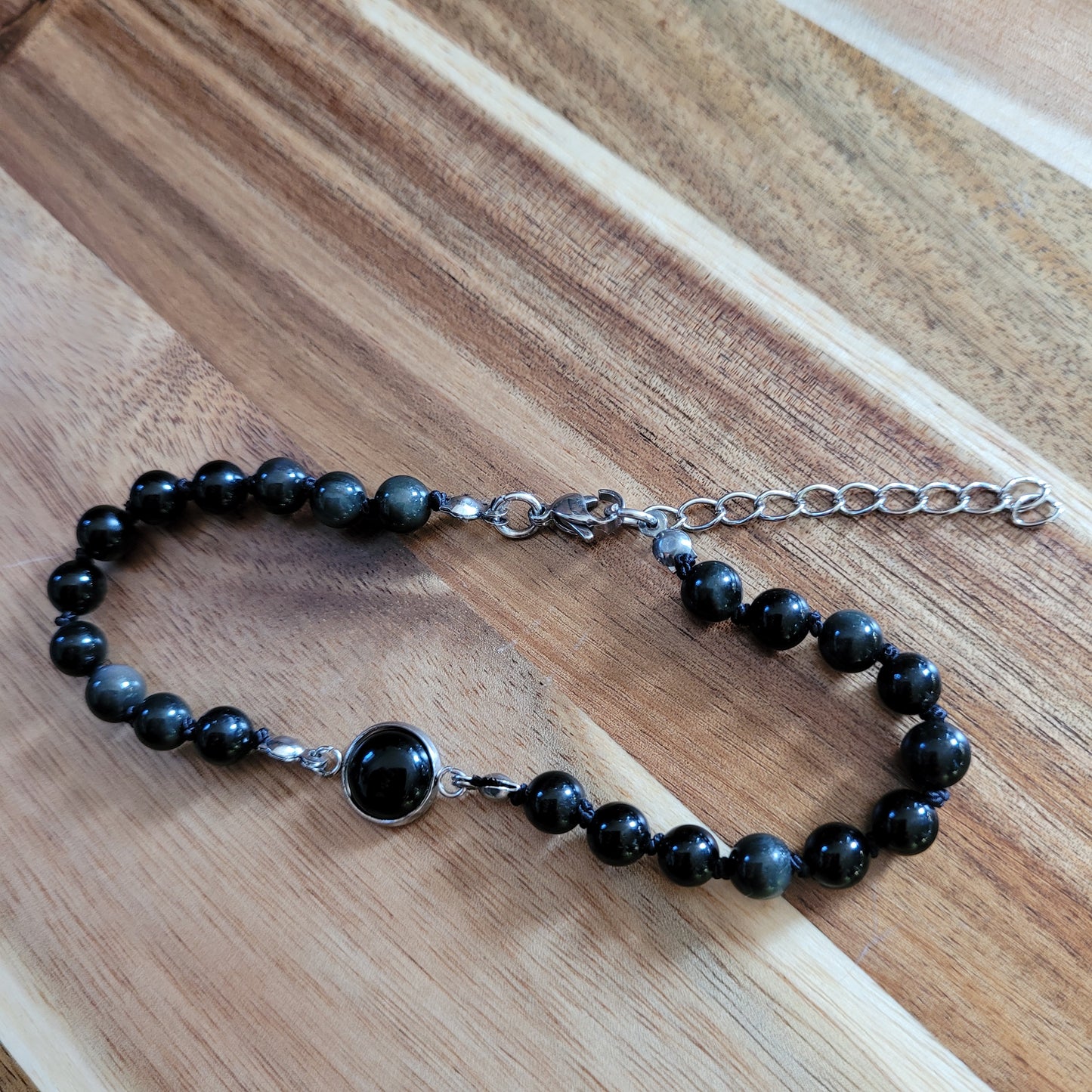 Black Obsidian Anklet
