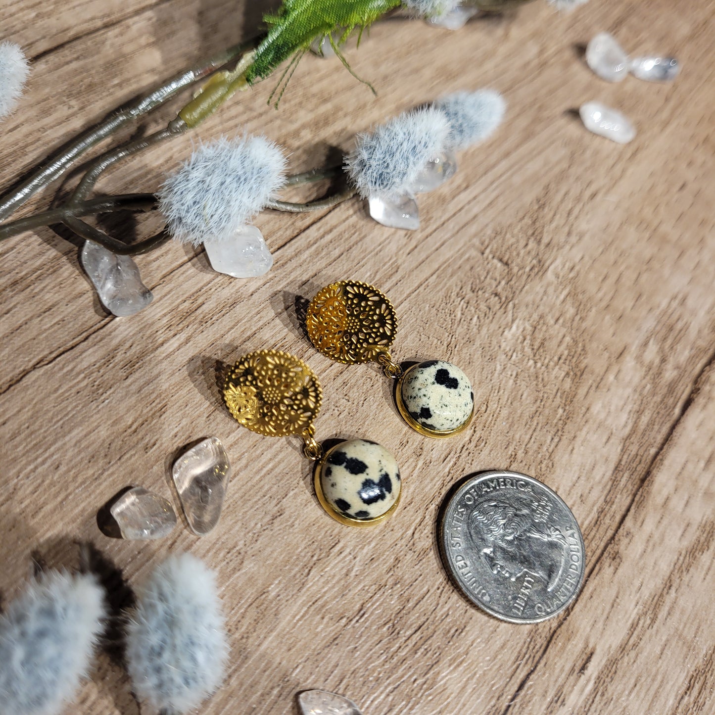 Dalmatian Jasper Earrings