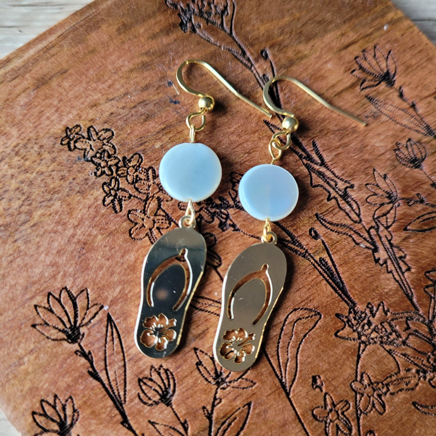 White Mother of Pearl Earrings