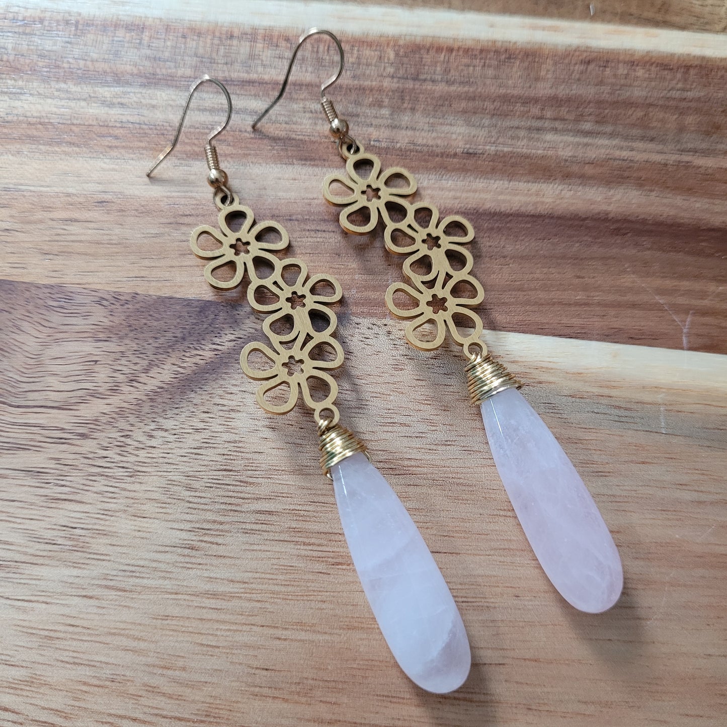 Rose Quartz Earrings