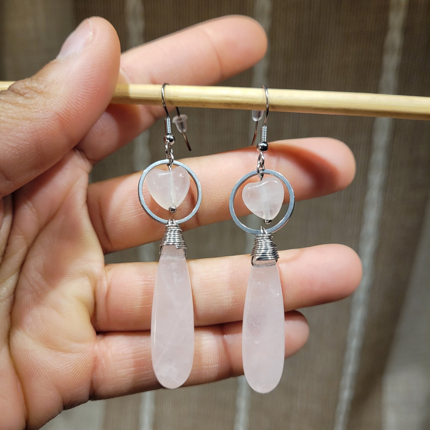 Rose Quartz Earrings