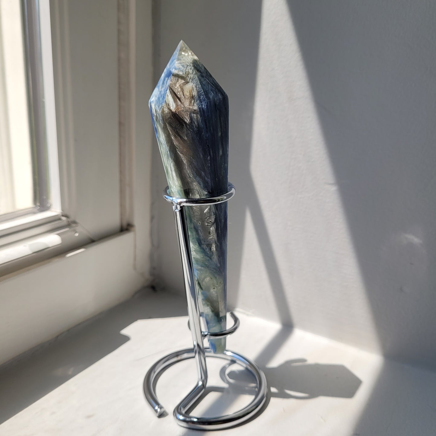 Blue Kyanite Scepter with Stand
