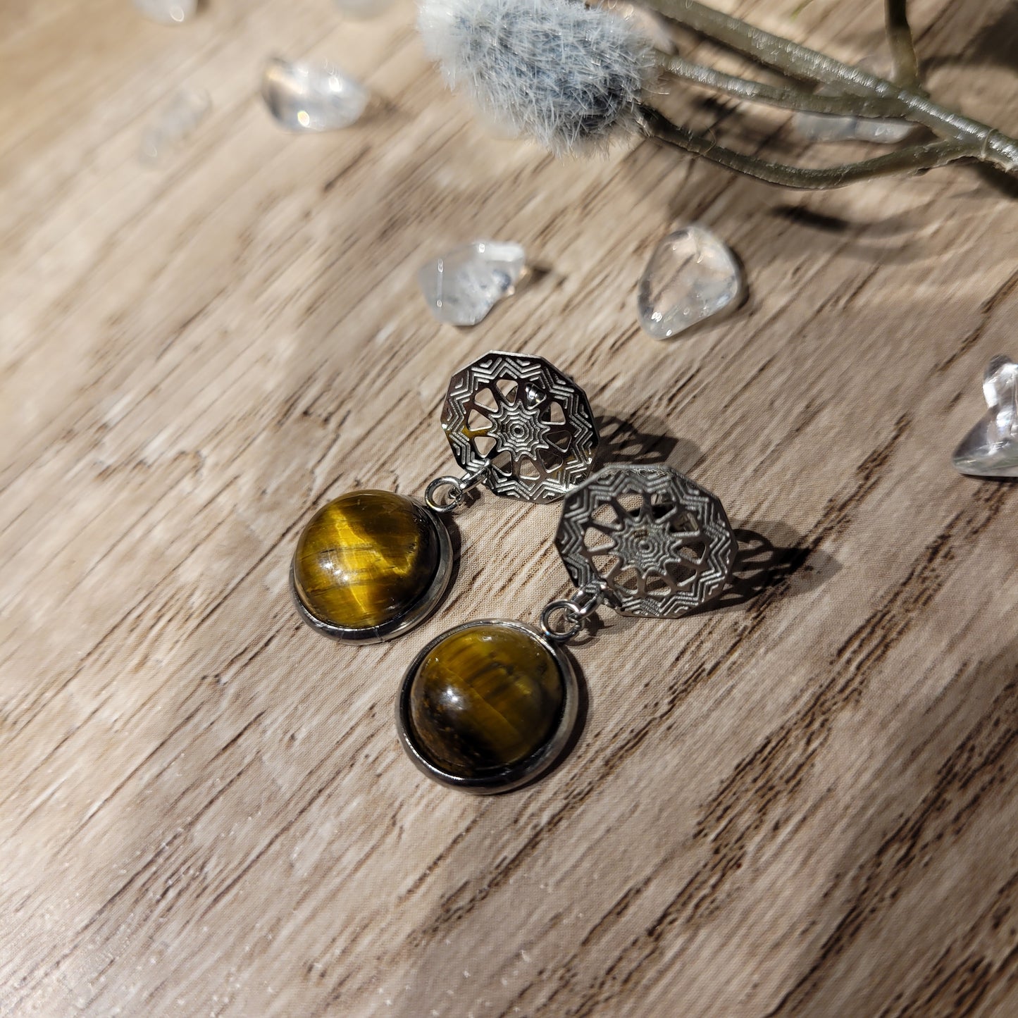 Tigers Eye Earrings