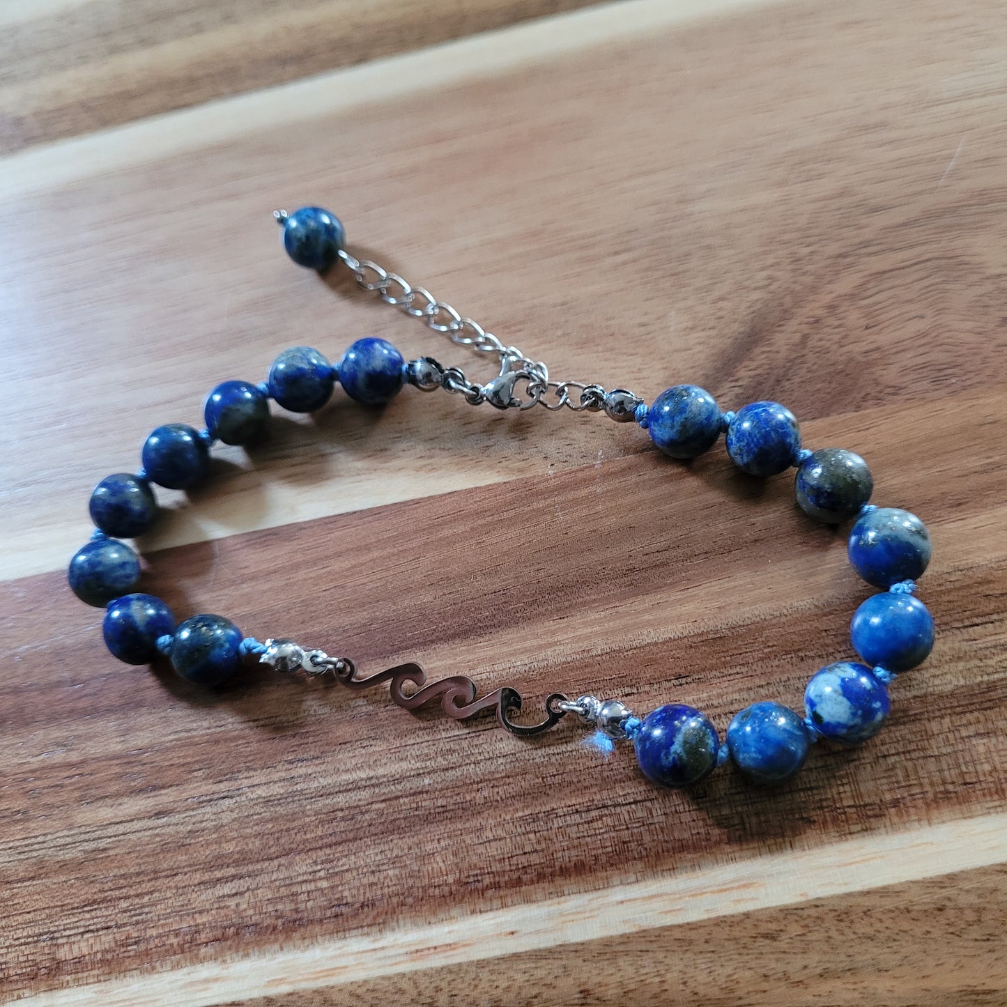 Lapis Lazuli Wave Anklet